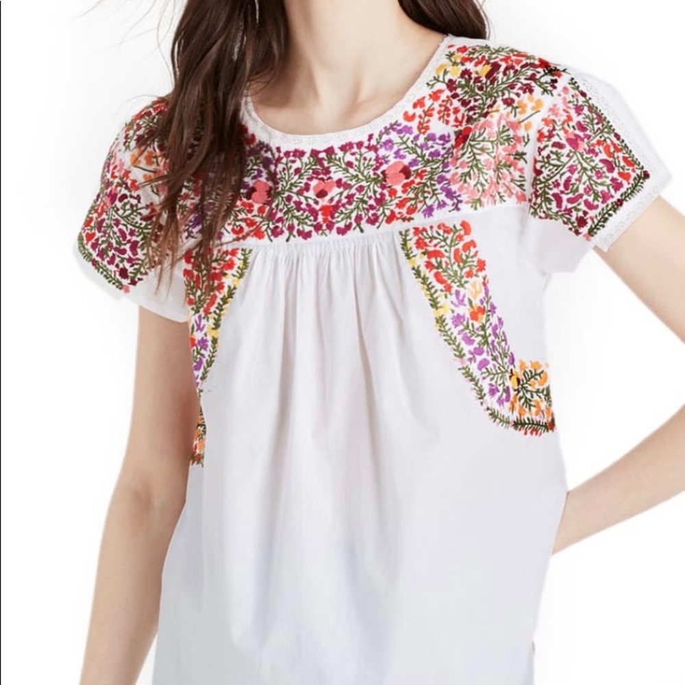 Madewell Springtime Embroidery Blouse